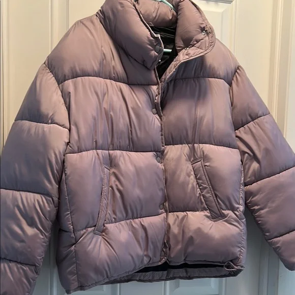 Zara Purple Puffer Jacket - Picture 1 of 4